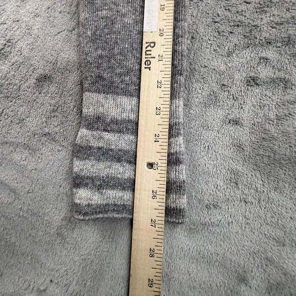Benedetta Sweater Womens Large Gray Stripe Merino Wool Cashmere Knit Made Italy - Picture 12 of 13